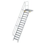 Treppe mit Plattform 60° Stufenbreite 800 mm 15...