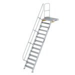 Treppe mit Plattform 60° Stufenbreite 800 mm 14...