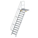 Treppe mit Plattform 60° Stufenbreite 800 mm 13...