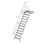 Treppe mit Plattform 60° Stufenbreite 800 mm 12...