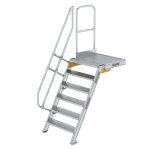 Treppe mit Plattform 60° Stufenbreite 800 mm 6 Stufen...