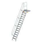 Treppe mit Plattform 60° Stufenbreite 600 mm 15...