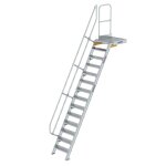 Treppe mit Plattform 60° Stufenbreite 600 mm 14...