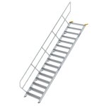 Treppe 45° Stufenbreite 1000 mm 16 Stufen Aluminium...