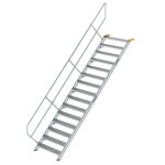 Treppe 45° Stufenbreite 1000 mm 15 Stufen Aluminium...