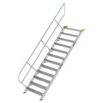 Treppe 45° Stufenbreite 1000 mm 12 Stufen Aluminium...