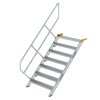 Treppe 45&deg; Stufenbreite 1000 mm 7 Stufen Aluminium geriffelt