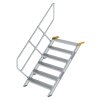 Treppe 45&deg; Stufenbreite 1000 mm 6 Stufen Aluminium geriffelt