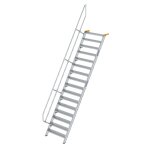 Treppe 60° Stufenbreite 1000 mm 16 Stufen Aluminium...