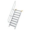 Treppe 60&deg; Stufenbreite 1000 mm 8 Stufen Aluminium geriffelt