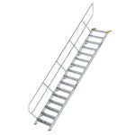 Treppe 45° Stufenbreite 800 mm 16 Stufen Aluminium...