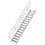 Treppe 45° Stufenbreite 800 mm 15 Stufen Aluminium...