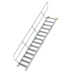 Treppe 45° Stufenbreite 800 mm 14 Stufen Aluminium...