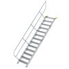 Treppe 45&deg; Stufenbreite 800 mm 13 Stufen Aluminium geriffelt