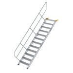 Treppe 45° Stufenbreite 800 mm 12 Stufen Aluminium...