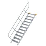 Treppe 45° Stufenbreite 800 mm 11 Stufen Aluminium...