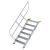 Treppe 45&deg; Stufenbreite 800 mm 6 Stufen Aluminium geriffelt