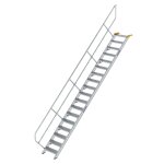 Treppe 45° Stufenbreite 600 mm 18 Stufen Aluminium...