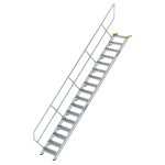 Treppe 45° Stufenbreite 600 mm 17 Stufen Aluminium...