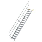 Treppe 45° Stufenbreite 600 mm 16 Stufen Aluminium...