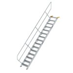 Treppe 45° Stufenbreite 600 mm 15 Stufen Aluminium...