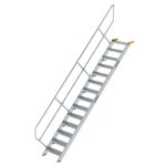 Treppe 45° Stufenbreite 600 mm 14 Stufen Aluminium...