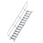 Treppe 45° Stufenbreite 600 mm 13 Stufen Aluminium...