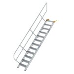 Treppe 45° Stufenbreite 600 mm 12 Stufen Aluminium...