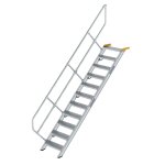 Treppe 45° Stufenbreite 600 mm 11 Stufen Aluminium...