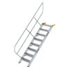 Treppe 45&deg; Stufenbreite 600 mm 8 Stufen Aluminium geriffelt