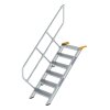 Treppe 45&deg; Stufenbreite 600 mm 6 Stufen Aluminium geriffelt