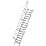 Treppe 60° Stufenbreite 800 mm 16 Stufen Aluminium...