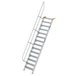 Treppe 60° Stufenbreite 800 mm 14 Stufen Aluminium...