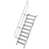 Treppe 60&deg; Stufenbreite 800 mm 9 Stufen Aluminium geriffelt