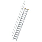 Treppe 60° Stufenbreite 600 mm 16 Stufen Aluminium...