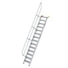 Treppe 60&deg; Stufenbreite 600 mm 14 Stufen Aluminium geriffelt