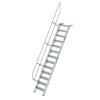 Treppe 60&deg; Stufenbreite 600 mm 13 Stufen Aluminium geriffelt