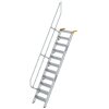 Treppe 60&deg; Stufenbreite 600 mm 11 Stufen Aluminium geriffelt