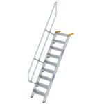 Treppe 60° Stufenbreite 600 mm, 9 Stufen, Aluminium...