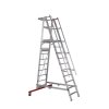 Alu-Podestleiter, fahr- und klappbar Nr. 32777 - 1 x 10 Stufen, Gesamthöhe 3,58 m