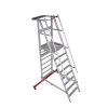 Alu-Podestleiter, fahr- und klappbar Nr. 32777 - 1 x 8 Stufen, Gesamthöhe 3,08 m