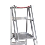 Alu-Podestleiter, fahr- und klappbar Nr. 32777 - 1 x 7 Stufen, Gesamth&ouml;he 2,83 m