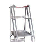Alu-Podestleiter, fahr- und klappbar Nr. 32777 - 1 x 7 Stufen, Gesamth&ouml;he 2,83 m