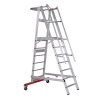 Alu-Podestleiter, fahr- und klappbar Nr. 32777 - 1 x 7 Stufen, Gesamthöhe 2,83 m