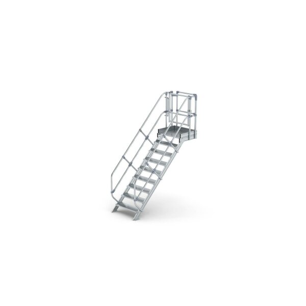 Treppen-Modul Aluminium geriffelt 11 Stufen
