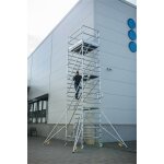 Rollger&uuml;st 1,35 x 2,45 m mit Schr&auml;gaufstiegen Plattformh&ouml;he 2,35 m