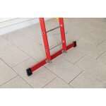 Sprossen-Schiebeleiter 2-teilig GFK/Alu mit Standard-Traverse 2x12 Sprossen (L&auml;nge 3,6m bis 6,1m)