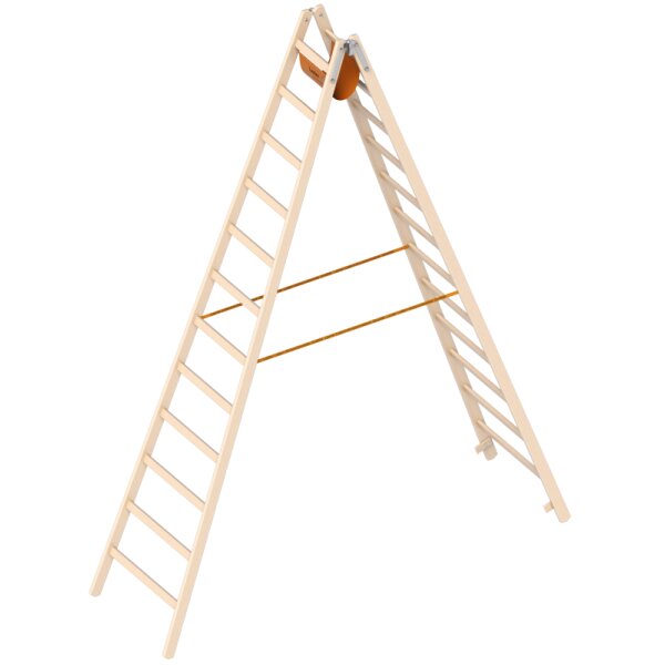 LE-HOLZ-STEHLEITER 2X12 SPROSSEN Ö-NORM