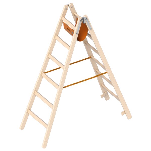 LE-HOLZ-STEHLEITER 2X6 SPROSSEN Ö-NORM