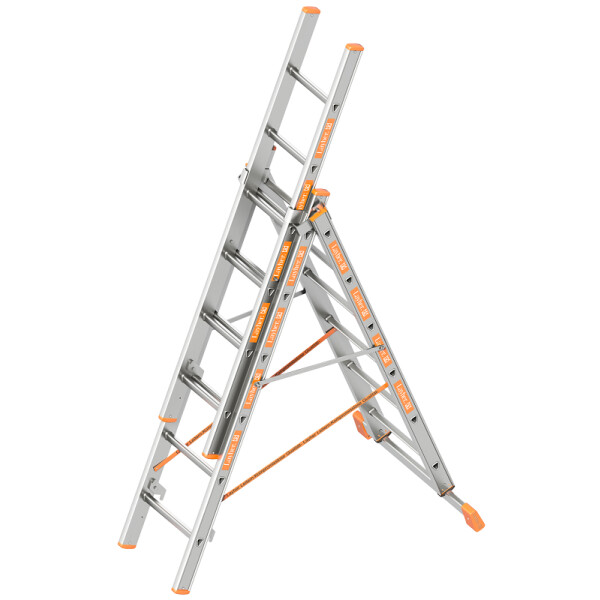 LE-TOPIC-ALLZWECKLEITER 3X6 SPROSSEN, Länge 1,94m bis 3,65m